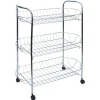 Gifi Rangement De Cuisine^Desserte en métal gris 3 niveaux - L.51xl.26,5xH.57cm