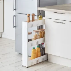 Gifi Rangement De Cuisine^Desserte resserre cuisine étroite sur roulettes 3 niveaux