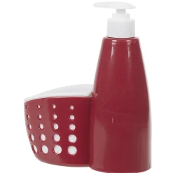 Best Distributeur de liquide vaisselle avec compartiment à éponge rouge Nettoyage Et Entretien