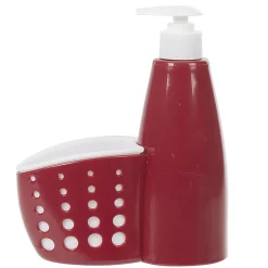 Best Distributeur de liquide vaisselle avec compartiment à éponge rouge Nettoyage Et Entretien