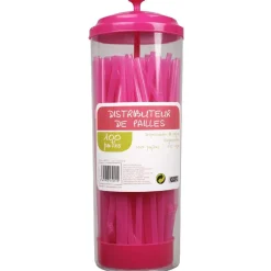 Gifi Préparation Culinaire^Distributeur de pailles roses