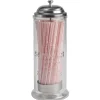 Gifi Préparation Culinaire^Distributeur de pailles transparent gris