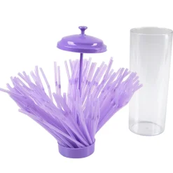Gifi Préparation Culinaire^Distributeur de pailles violettes