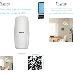 Détecteur de mouvement sans fil connecté WIFI^Gifi Sale