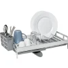 Gifi Rangement De Cuisine^Egouttoir à vaisselle extensible gris et blanc