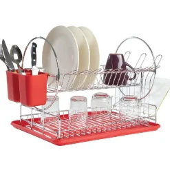 Gifi Rangement De Cuisine^Egouttoir à vaisselle rouge