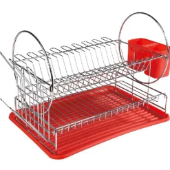 Gifi Rangement De Cuisine^Egouttoir à vaisselle rouge