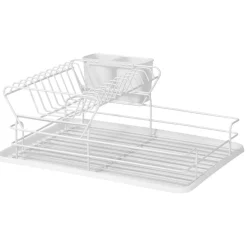 Gifi Rangement De Cuisine^Egouttoir blanc métal avec plateau plastique