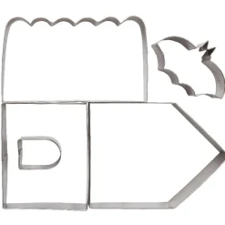 Gifi Préparation Culinaire^Emporte pièces maison hantée Halloween chauve souris x4