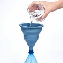 Gifi Préparation Culinaire^Entonnoir pliable rétractable en silicone bleu