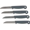Gifi Préparation Culinaire^Eplucheur 4pcs en acier + plastique noir/blanc/gris/rouge