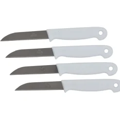 Gifi Préparation Culinaire^Eplucheur 4pcs en acier + plastique noir/blanc/gris/rouge