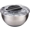 Gifi Préparation Culinaire^Essoreuse à salade 2 en 1 en inox