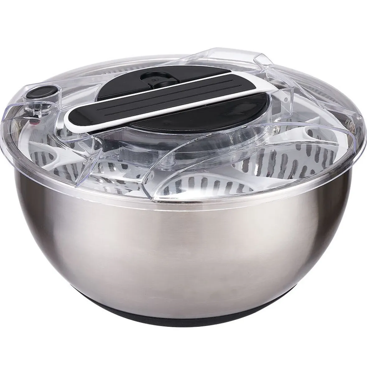 Gifi Préparation Culinaire^Essoreuse à salade 2 en 1 en inox