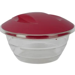 Gifi Préparation Culinaire^Essoreuse à salade 4 en 1 transparente et rouge
