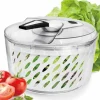 Gifi Préparation Culinaire^Essoreuse à salade Alcise levier horizontal blanche et grise