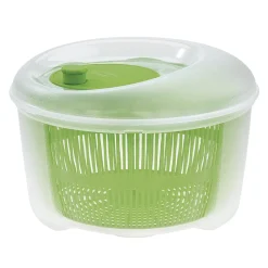Gifi Préparation Culinaire^Essoreuse à salade plastique transparent et vert Ø24xH16cm