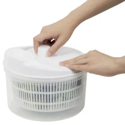 Gifi Préparation Culinaire^Essoreuse à salade plastique blanc 4,5l