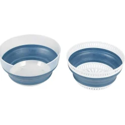 Gifi Préparation Culinaire^Essoreuse à salade rétractable 3,5 L bleu et blanc