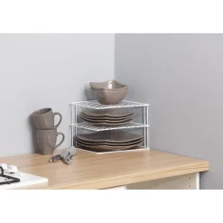 Gifi Rangement De Cuisine^Etagère d angle 3 niveaux porte assiettes Metaltex