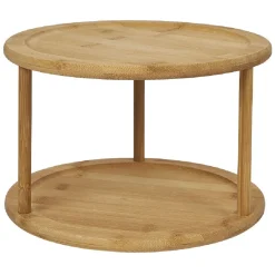 Gifi Rangement De Cuisine^Etagère de cuisine ronde rotative 2 niveaux