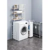 Etagère de rangement buanderie blanche et naturelle Entretien Du Linge