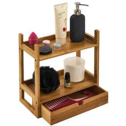Etagère de rangement pour salle de bain en bambou^Gifi Clearance