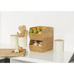 Gifi Rangement De Cuisine^Etagère superposable bambou