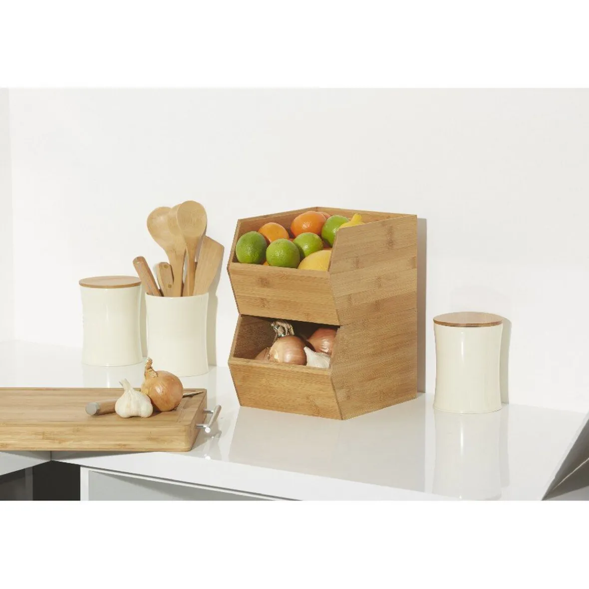 Gifi Rangement De Cuisine^Etagère superposable bambou
