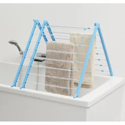New Etendoir à linge baignoire extensible bleu Entretien Du Linge