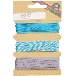 Ficelle bleu blanc L. 5 m x3^Gifi Best