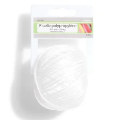 Ficelle en polypropylène blanc Ø1 mm - L.50 m^Gifi Outlet