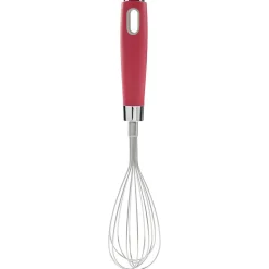 Gifi Préparation Culinaire^Fouet de cuisine en inox manche en polypropylène rouge