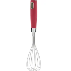 Gifi Préparation Culinaire^Fouet de cuisine en inox manche en polypropylène rouge