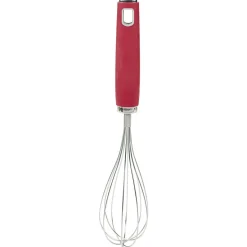 Gifi Préparation Culinaire^Fouet de cuisine en inox manche en polypropylène rouge