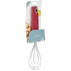 Gifi Préparation Culinaire^Fouet de cuisine en inox manche en polypropylène rouge