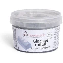 Gifi Préparation Culinaire^Glaçage miroir argenté pailleté Framboiselle 300g
