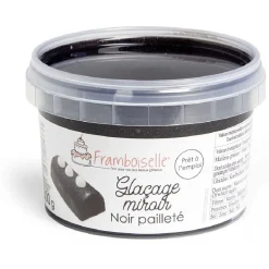 Gifi Préparation Culinaire^Glaçage miroir noir pailleté 300g
