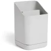 Gifi Rangement De Cuisine^Égoutoir à couverts et ustensiles plastique gris - 11x11xH17cm