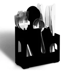 Gifi Rangement De Cuisine^Égouttoir à couverts noir à ventouse