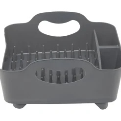 Gifi Rangement De Cuisine^Égouttoir à vaisselle 3 compartiments gris foncé