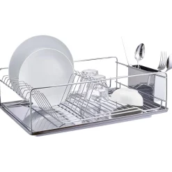 Gifi Rangement De Cuisine^Égouttoir à vaisselle avec porte-couverts inox