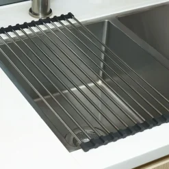 Gifi Rangement De Cuisine^Égouttoir en inox et silicone - L.46xl.24cm