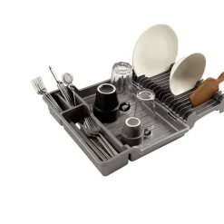 Gifi Rangement De Cuisine^Égouttoir pliable gris 35x30/50xH7 cm