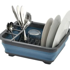 Gifi Rangement De Cuisine^Égouttoir rétractable gris et bleu