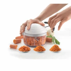 Gifi Petit Électroménager^Hachoir manuel multiusage transparent couvercle blanc 500 ml