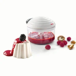 Gifi Petit Électroménager^Hachoir manuel multiusage transparent couvercle blanc 500 ml
