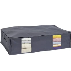 Best Housse de rangement dessous de lit Gris - L65 x l45 x H15,5 cm Rangement