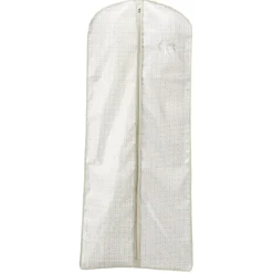 Best Housse de vêtements motif triangle beige et blanc Rangement