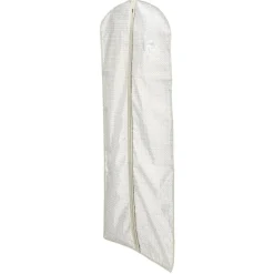 Best Housse de vêtements motif triangle beige et blanc Rangement
